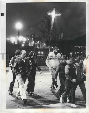 1980 Press Photo High school basketball fans in Spokane