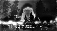 Press Photo Natatorium Park Night Scene