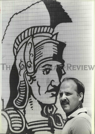 1986 Press Photo Post Falls High School Football Coach Brad Murray