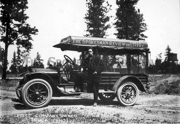 SPOKESMAN-REVIEW DELIVERY TRUCK 1910