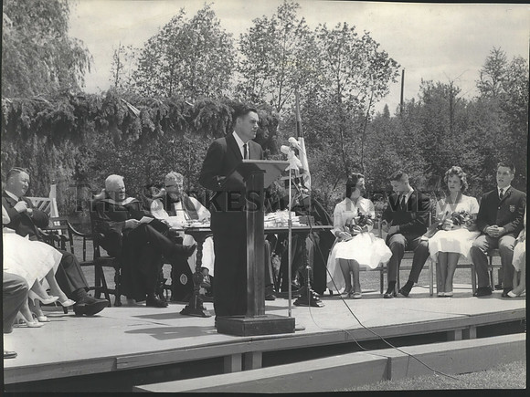 1960 Press Photo Ceremonies at St. George School