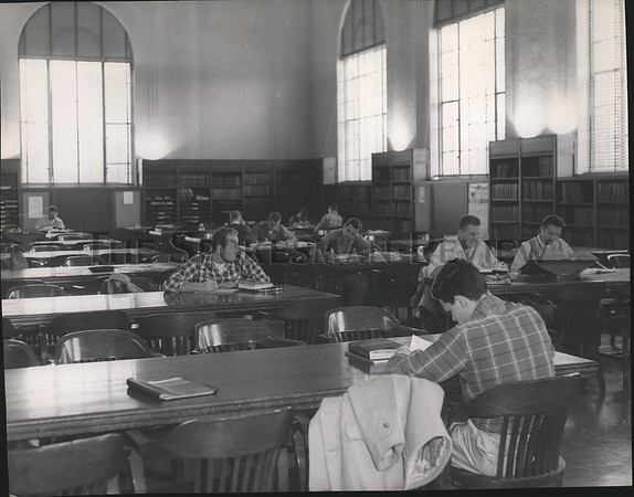 1957 Press Photo Hargreaves Library for Education Majors at Eastern State Univ
