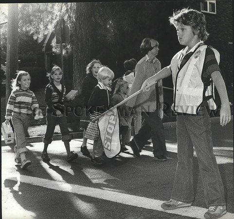1979 Press Photo Wilson School Crossing Guard Dan Fike