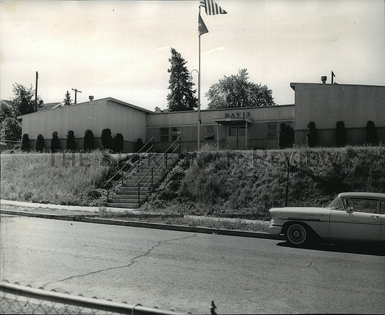 1960 Press Photo View of the Edna Davis School for handicapped in Spokane