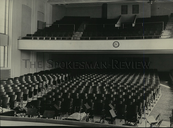 1932 Press Photo Rogers High School Auditorium