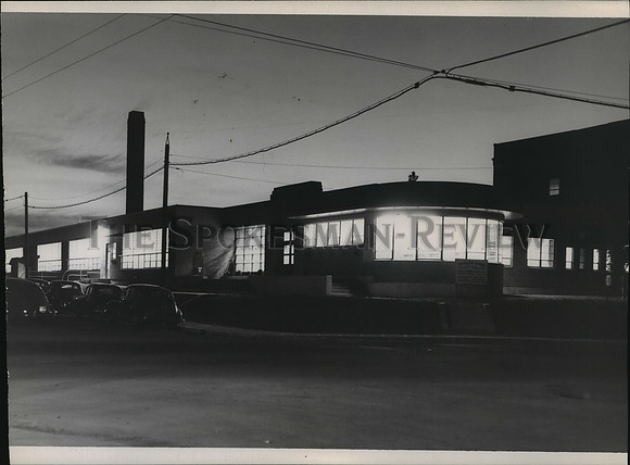 1949 Press Photo Jefferson school library at night