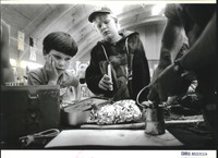 1992 Press Photo Kevin Repp, Alex Malinauskes at Home school and Family Fair