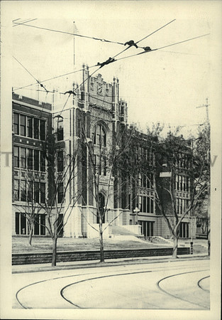 1937 Press Photo Lewis & Clark High School's Building