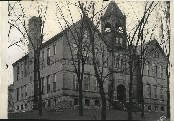 1940 Press Photo Exterior of Palouse High School Building in Palouse, Washington