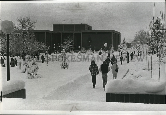 1975 Press Photo Eastern Washington State College Kennedy Library Exterior