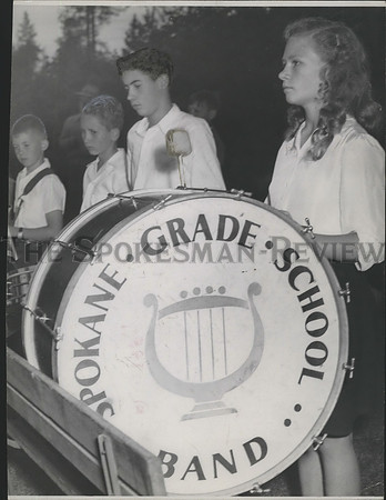 1945 Press Photo Spokane Grade School Band members