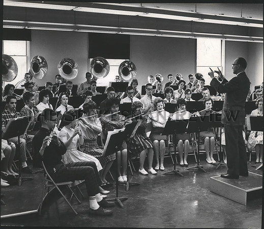 1963 Press Photo Music Schools-Lewis and Clark High School Band members