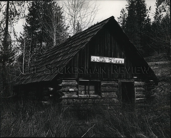 1970 Press Photo View of the old Camas Valley union School in Washington