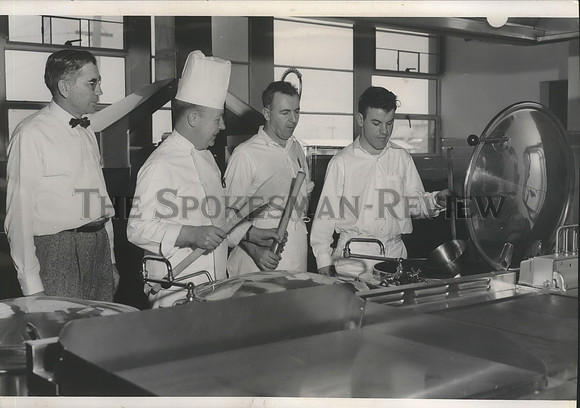 1960 Press Photo New Kitchen at the Spokane Technical and Vocational School
