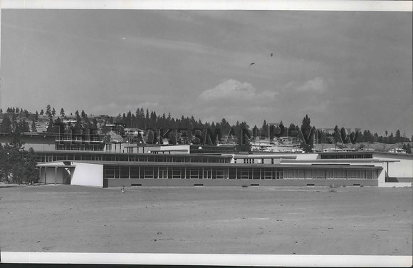 1961 Press Photo View of outside Salk School, Spokane