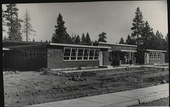 1956 Press Photo Comstock Elementary School under construction