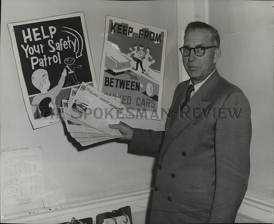 1955 Press Photo F. Dale Smith Director of Safety for School District 81