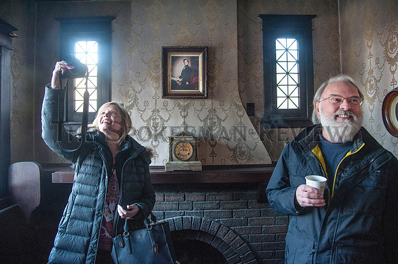 MEGAN DUVALL AND ERNIE ROBESO TOUR HENRY PIERCE'S  HOME