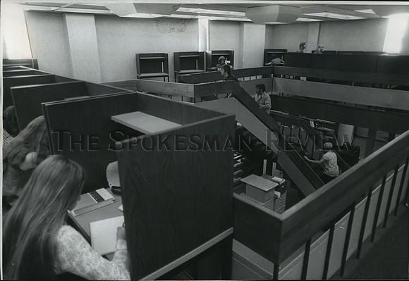 1972 Press Photo Mead High School Library and Study Area
