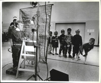 1990 Press Photo Students at a picture taking in the Coeur d'Alene School areas
