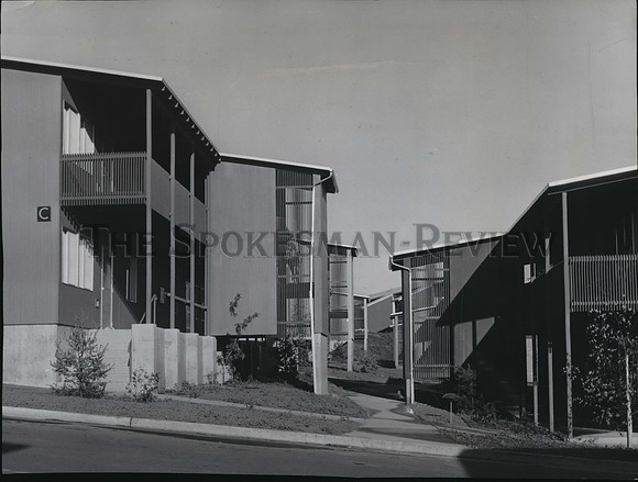 1963 Press Photo New Kamiak Apartments at Washington State University campus