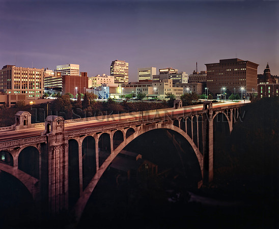 MONROE STREET BRIDGE IN THE EVENING