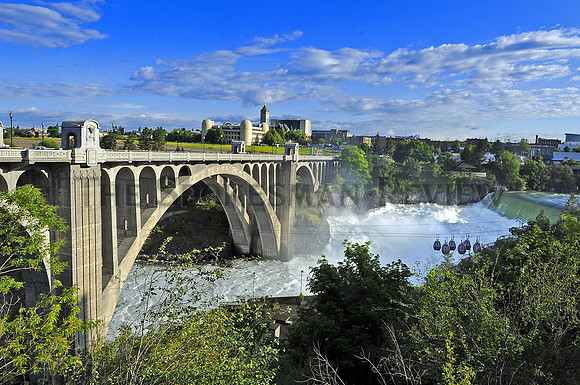 SPOKANE RIVER AND MONROE STREET BRIDGE