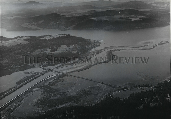 1971 Press Photo View of Coeur d'Alene Lake, near Harrison, Idaho