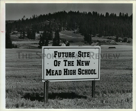 1993 Press Photo Future Site of Mead High School in Spokane