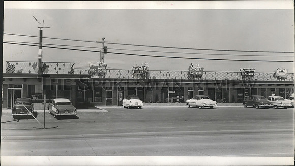 1955 Press Photo Six Spokane business firm at N5009 Division building