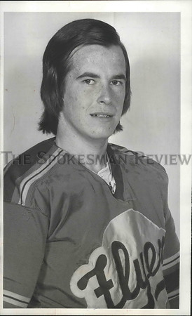 1976 Press Photo Spokane Flyers hockey player, Henry Durkin