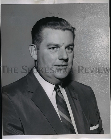 1958 Press Photo Jack Gwyer hired as Spokane Flyers public relations man