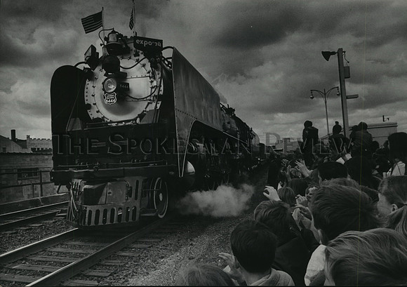 1974 Press Photo Engine 8444, the Union Pacific's rare old steam engine