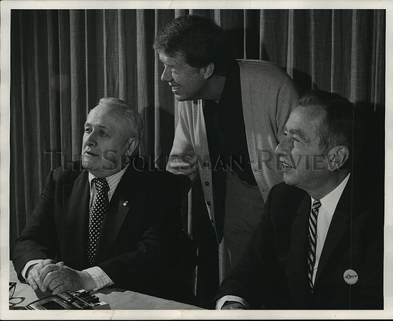 1974 Press Photo Governors William Egan, Jimmy Carter,  Malcolm Wilson Expo '74