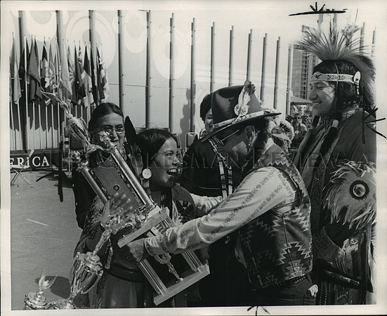 1974 Press Photo Debbie Abrahamson named Miss Native American Earth at Expo '74