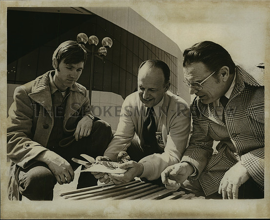 1974 Press Photo Ron Vandamme, Dick Clark and Tony Walker at Expo 74
