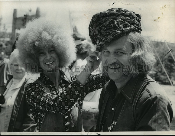1974 Press Photo Evelyn Roth and Bruce "Utah" Phillips- Expo '74