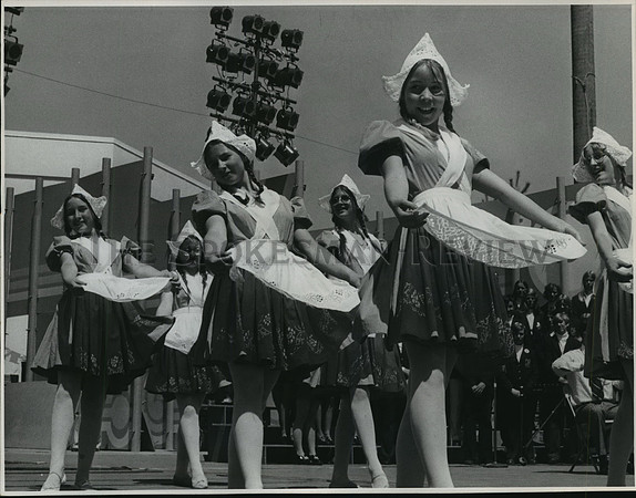 1974 Press Photo Erica Wendland School of dance from Trail, B.C. do Dutch dance.