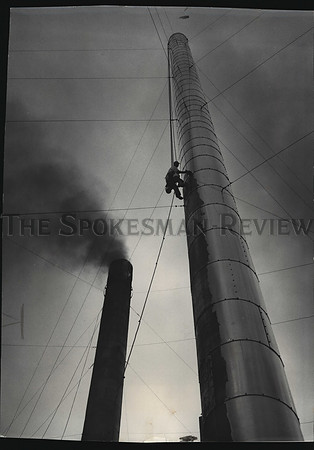 1964 Press Photo Operation Smokestack at the Potlatch Forests mill Coeur d'Alene