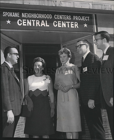1966 Press Photo Opening of Spokane's Neighborhood Center at W1528 Broadway
