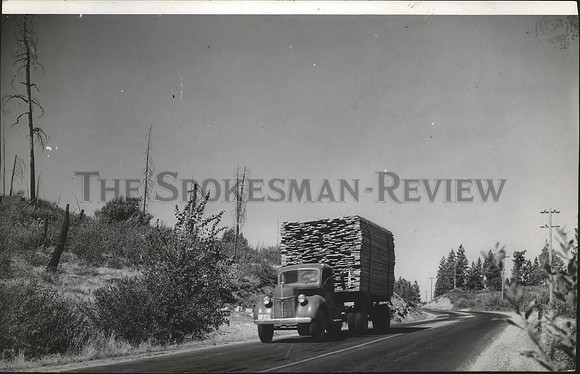 1940 Press Photo Lumber Industry- Historical- Between Cleveland & Colville