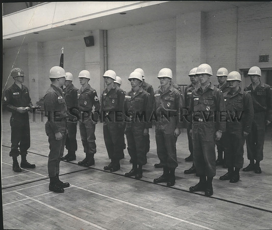 1966 Press Photo National Guards-non commissioned officers during 1st formation