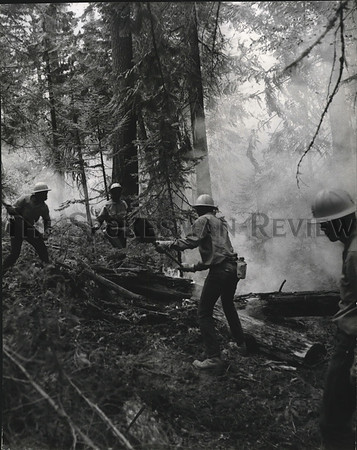 1966 Press Photo Wild fire at Colville National Forest