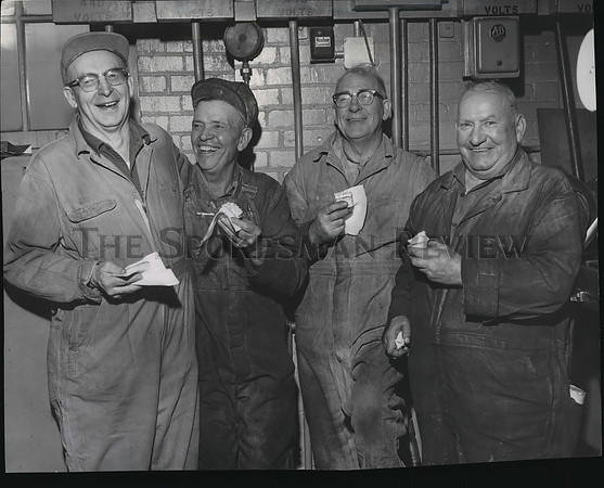 1960 Press Photo Four retirees from Great Northern Railway shops, Hillyard, Wa.