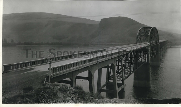 1935 Press Photo Central Ferry Bridge - Snake River between Colfax & Walla Walla