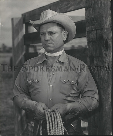 1956 Press Photo Billy Keen-one of the well known rodeo clowns from Sandpoint
