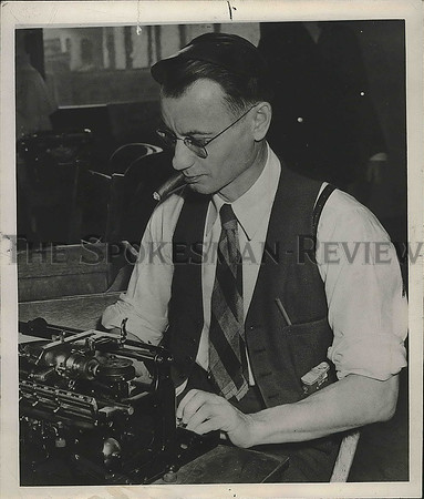 1951 Press Photo Maurice Amiot Library Manager Spokesman Review