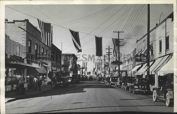 1936 Press Photo Market Street in Hillyard
